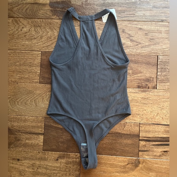 NWT Free People Speed Dial Ribbed Bodysuit in Grey, XS - Picture 13 of 16